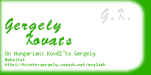 gergely kovats business card